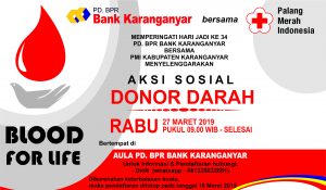 Peringati HUT ke 34 Bank Karanganyar Gelar Donor Darah
