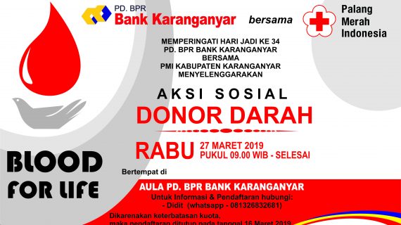 Peringati HUT ke 34 Bank Karanganyar Gelar Donor Darah